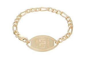 Image of a Gold MedicAlert Bracelet.