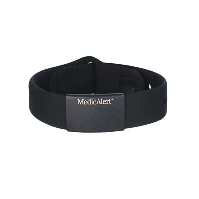 Image for Performance Silicone Midnight Medical ID Bracelet