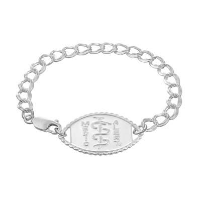 Image for Santa Rosa Classic Medical ID Bracelet Sterling Silver