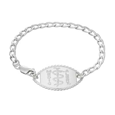 Image for Elite Medical ID Bracelet Sterling Silver