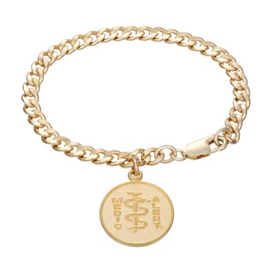 Image for Charm Medical ID Bracelet 10k Gold