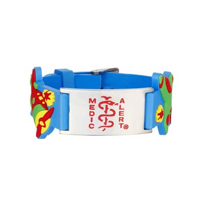 Image for Child Titanium Medical ID Bracelet Blue